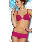 Boobs & Bloomers April Bh zonder beugel & bijpassende boxershort kleur cerise