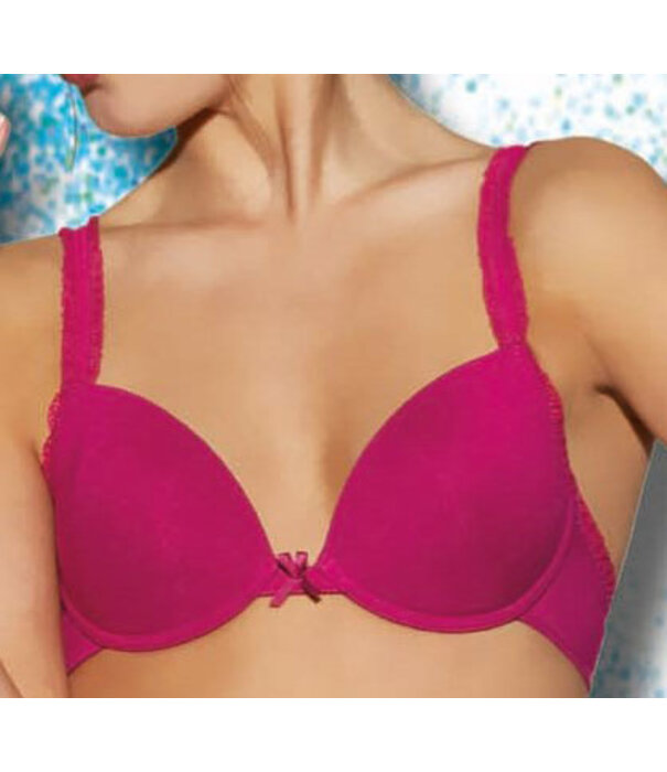 Boobs & Bloomers Boobs & Bloomers April Bh zonder beugel & bijpassende boxershort kleur cerise