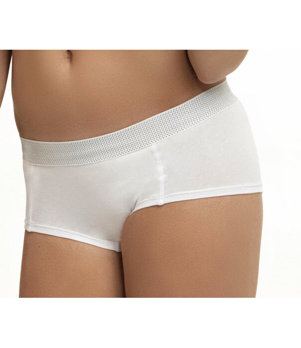 Boobs & Bloomers Boobs & Bloomers Audrey katoenen boxershort kleur wit