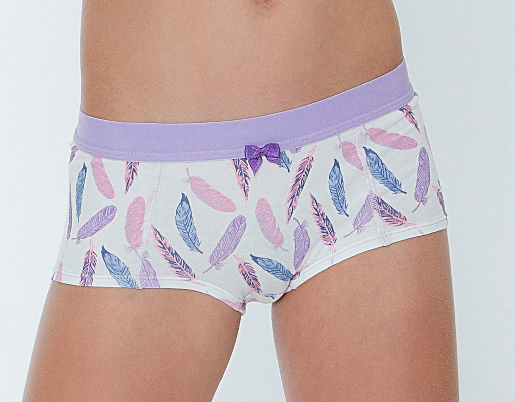 Boobs En Bloomers Katoenen Bh Zonder Beugel Met Leuke Verenprint