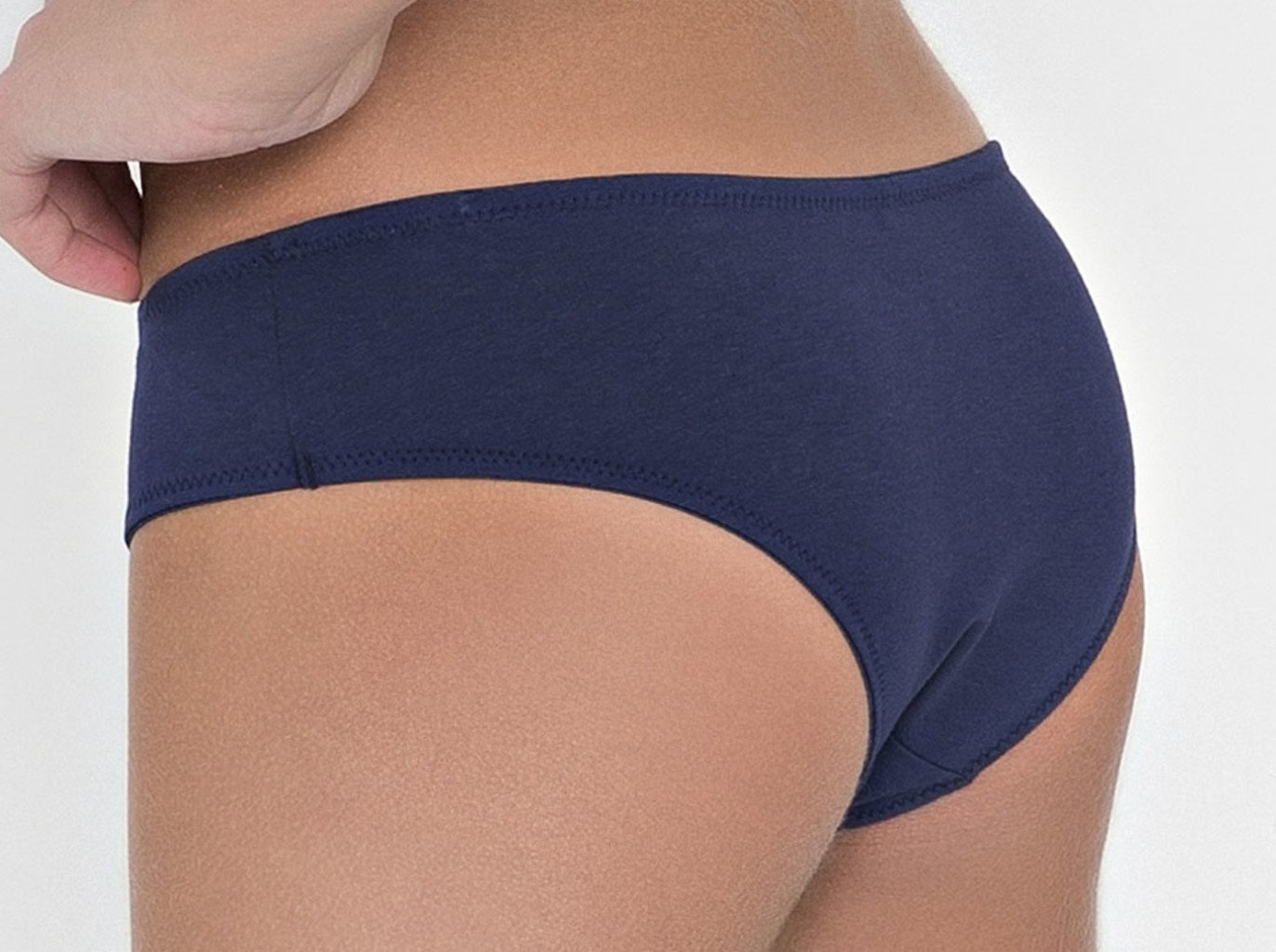 Boobs En Bloomers Cato Katoenen Slip Marineblauw Bodyfashion Born