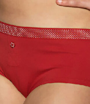Audrey katoenen short mt S=mt 152 kleur rood