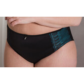 Syl Design Demi microfaser maxislip kleur zwart met inzet kleur groen mt 54