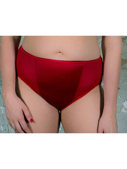 Syl Design Syl Design Kali microfaser hoge string kleur zwart of rood mt 42 t/m 56