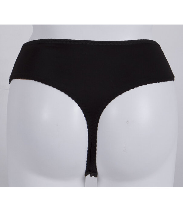 Syl Design Syl Design  Kali microfaser hoge string kleur zwart of rood mt 42 t/m 56