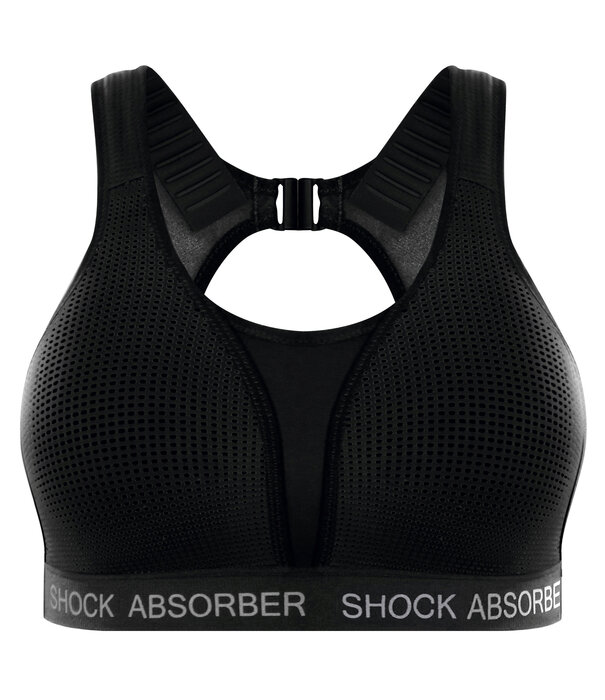 Shock Absorber   Run padded sport bh zonder beugel & licht gewicht padding basis kleur zwart