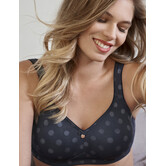Susa  Rhodos Bh zonder beugel kleur, soft peach of  grijs  print dots