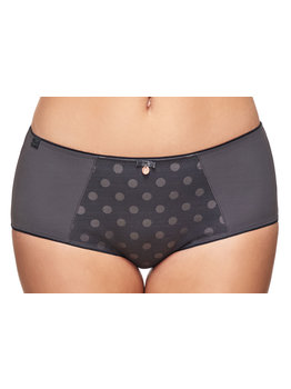 Susa Rhodos slip kleur, soft peach of grijs met ingeweven print dots