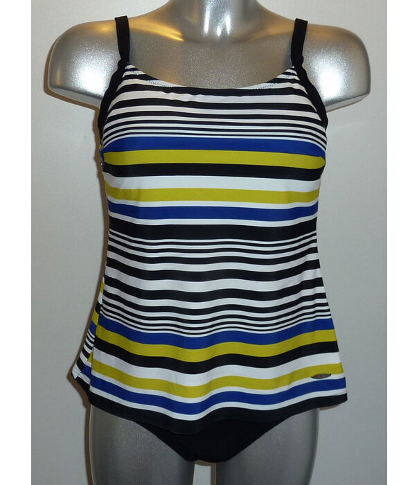 Susa Arisa prothese tankinitop zonder beugel & bikinislip zwart met print