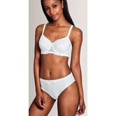 Amanda prothese Bh met beugel kleur wit met jaquard borduursel