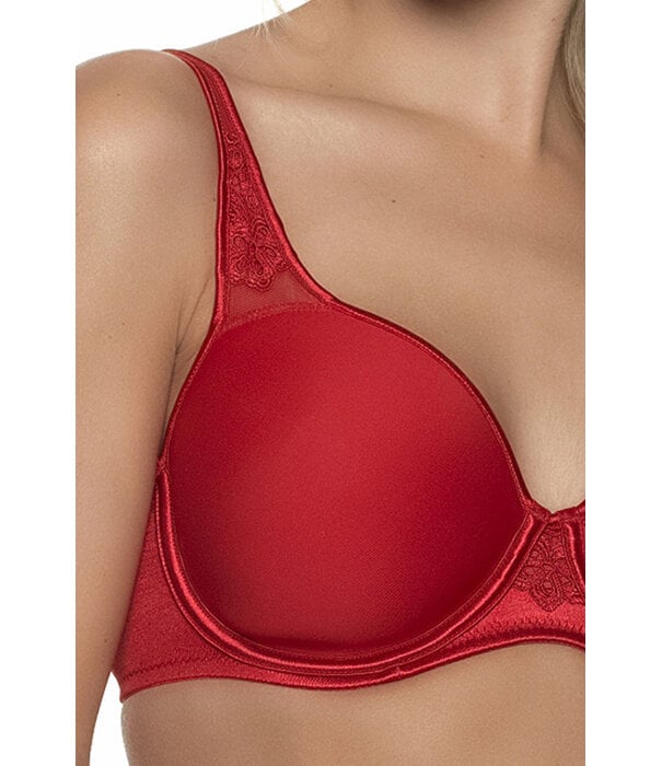 After Eden After Eden / Elbrina Sarina T‑shirt BH met beugel en lucht doorlatende spacercup in de kleur rood