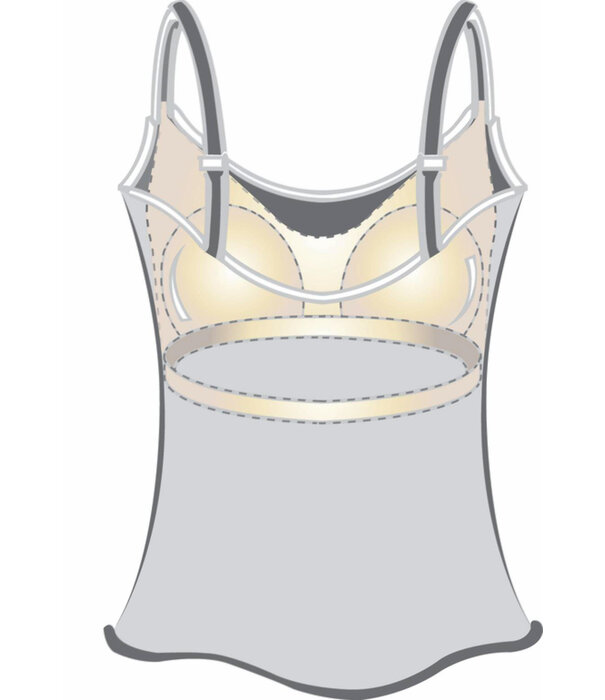 Amoena  Amoena Prothese Top kleur zwart met lovertjes aan halslijn