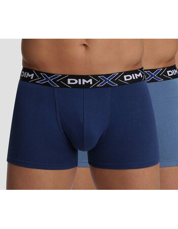 X-temp tweedelig cotton stretch boxerset, navy-blue