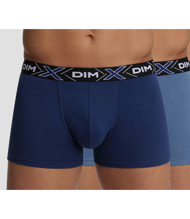 Dim  X-temp tweedelig cotton stretch boxerset, navy-blue