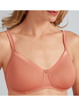 Amoena lingerie Lara Satin prothese Bh zonder beugel & lichte voorvorm kleur terracotta