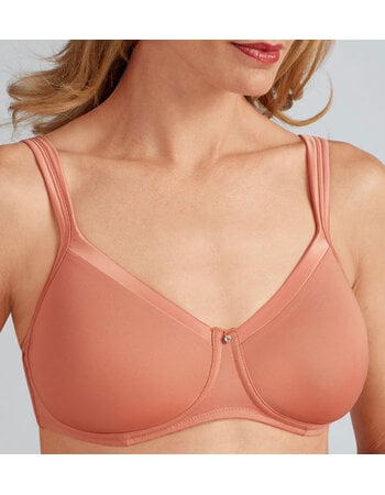 Amoena Lara Satin prothese Bh zonder beugel & lichte voorvorm kleur terracotta