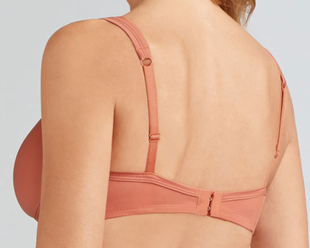 Amoena  Amoena Lara Satin prothese Bh zonder beugel & lichte voorvorm kleurterracotta