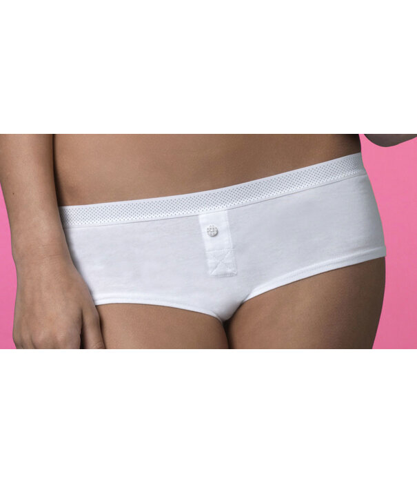 Boobs & Bloomers  Audrey katoenen heup boxershort kleur grijs of  wit