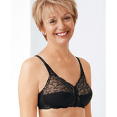 Ellen Bh zonder beugel met voor & achtersluiting kleur zwart-huid de mt C100