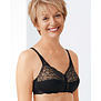 Ellen Bh zonder beugel met voor & achtersluiting kleur zwart-huid de mt C100