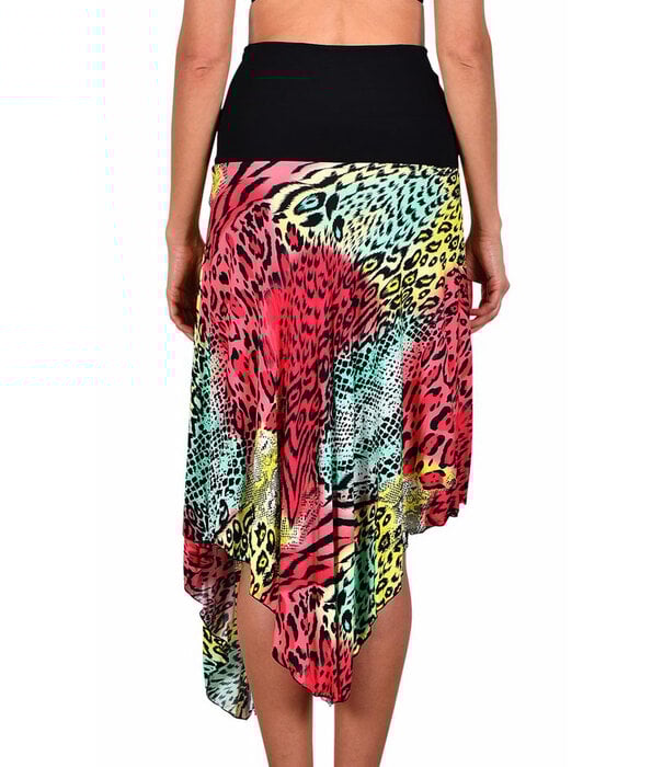 Naturana strandjurkje in bandeau model, kleur zwart gecombineerd met frisse animal print