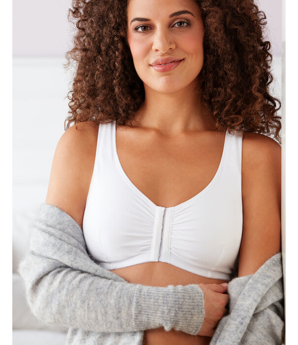 Amoena  Amoena Recovery Care Fleur – katoenen postoperatieve bh zonder beugel met voorsluiting