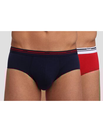 Classic Colors Cotton Stretch slipset kleur marine & rood