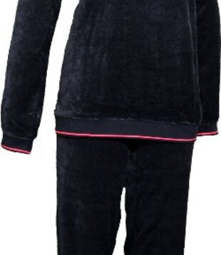 Velours meisjes pyjama Felicia licht grijs of antracietgrijs