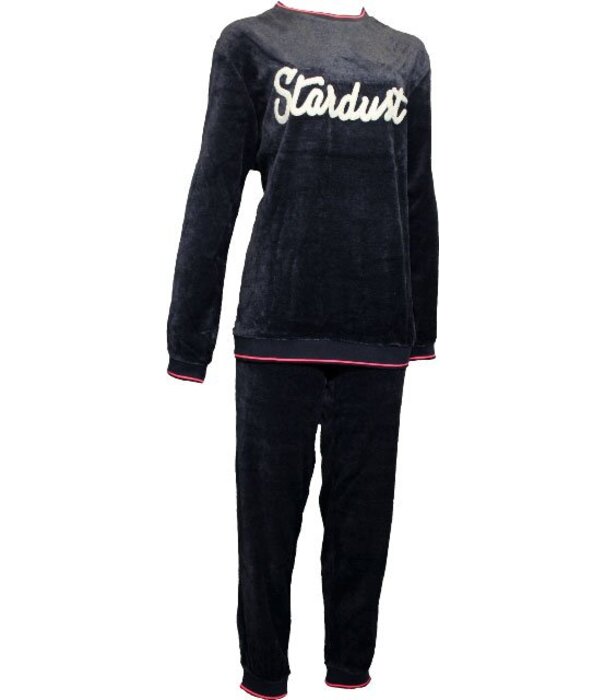 Lunatex Lunatex Velours meisjes pyjama Felicia licht grijs of antracietgrijs