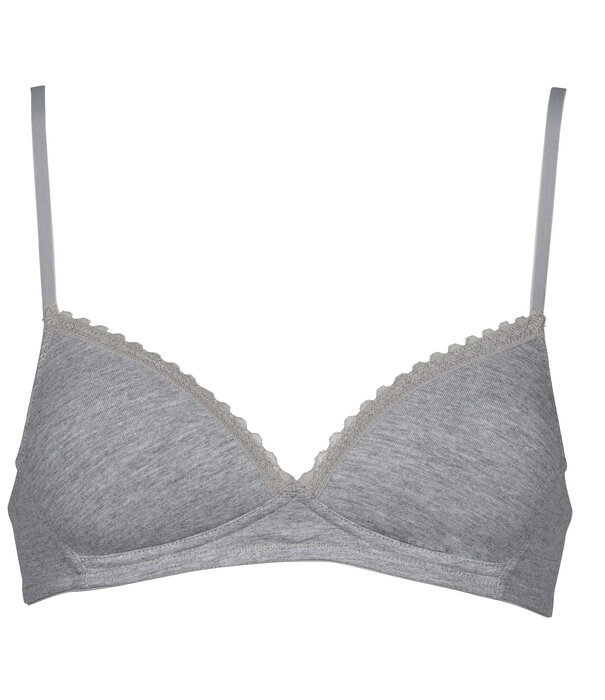 Boobs & Bloomers Boobs & Bloomers  Elody set van twee katoenen bh's zonder beugel pink & grijs