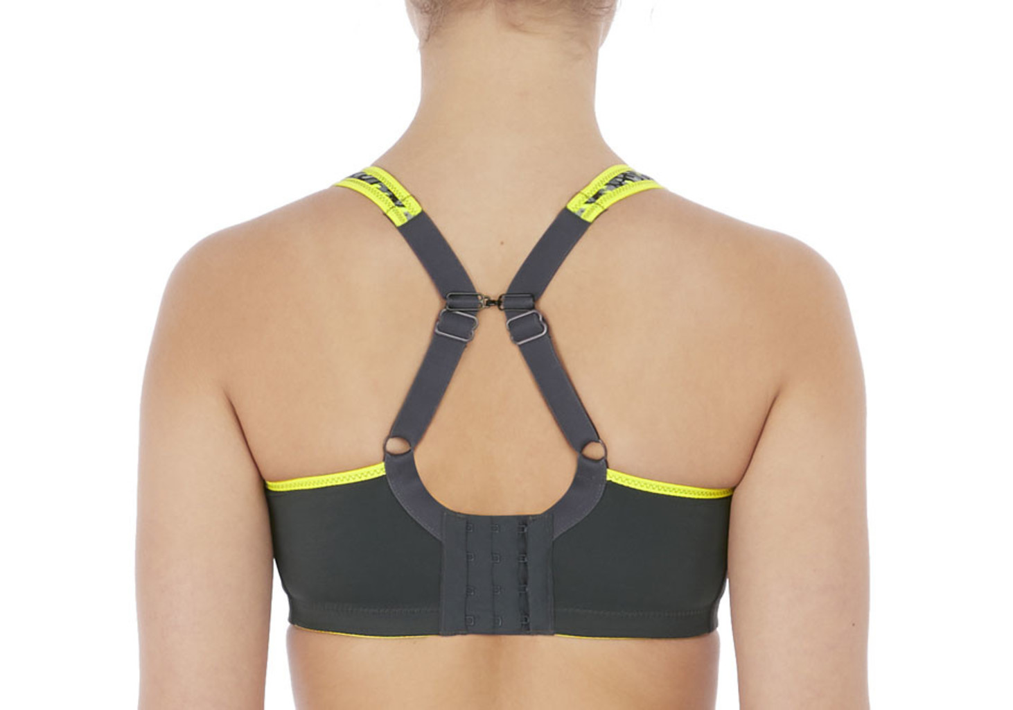 Freya Freya Sonic sport Bh met beugel & licht gewicht spacercups kleurgrijs bies limegroen of limegroen bies grijs