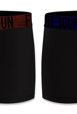 Avet  Signature tweedelig  micro long boxershortset kleur zwart met band rood & blauw