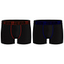 Freegun Signature tweedelig  micro long boxershortset kleur zwart met band rood & blauw