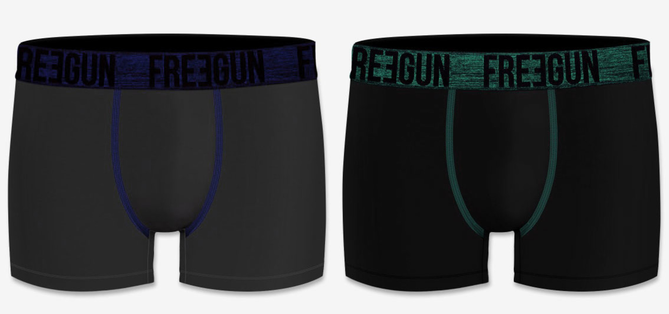 FreeGun Freegun Signature tweedelig  micro long boxershortset kleur zwart & grijs