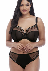 Elomi lingerie  Matilda Plunge Bh met beugel kleur zwart met zilver gecombineerd
