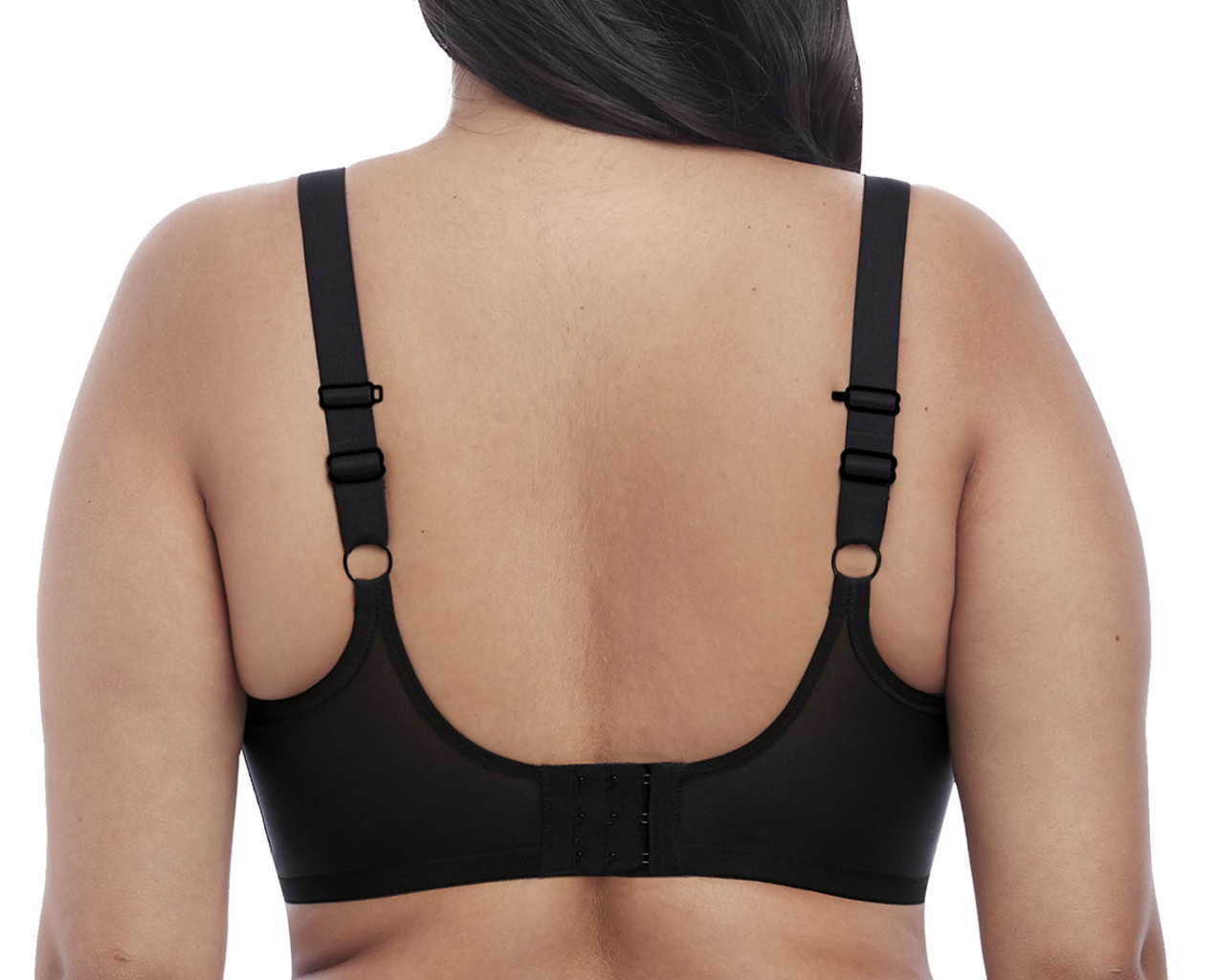 Elomi lingerie  Matilda Plunge Bh met beugel kleur zwart met zilver gecombineerd