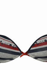 Boobs & Bloomers  Stars & Stripes Bh zonder beugel kleuren comb. grijs, marine & rood