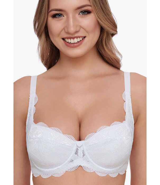 Susa Susa  Latina Balconette Bh met beugel,licht voorgevormde cup & uitneembare padding kleur wit