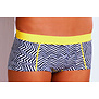 Zig Zag boxershort graphic print zwart & wit met gele contrastbies