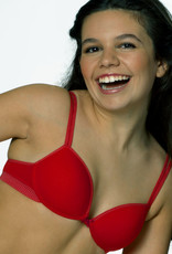 Boobs & Bloomers  Anny katoenen Bh zonder beugel  kleur bright red