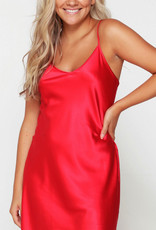 LingaDore LingaDore Daily basic satijnen nachtjurkje kleur rood