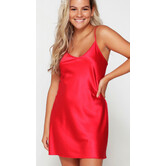 LingaDore Daily basic satijnen nachtjurkje kleur rood