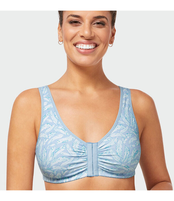 Amoena  Amoena Frances – Zachte katoenen postoperatieve bh zonder beugel met voorsluiting (wit, zwart, sand)