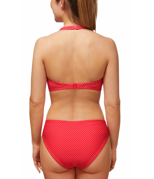Amoena  Amoena Romantic Downtown prothese bandeau bikinitop  kleur hibiscus print stip wit