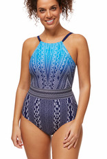 Amoena  Amoena Bohemian Chic Prothese Badpak Zonder Beugel – Hooggesloten & Boho Blue Tinten