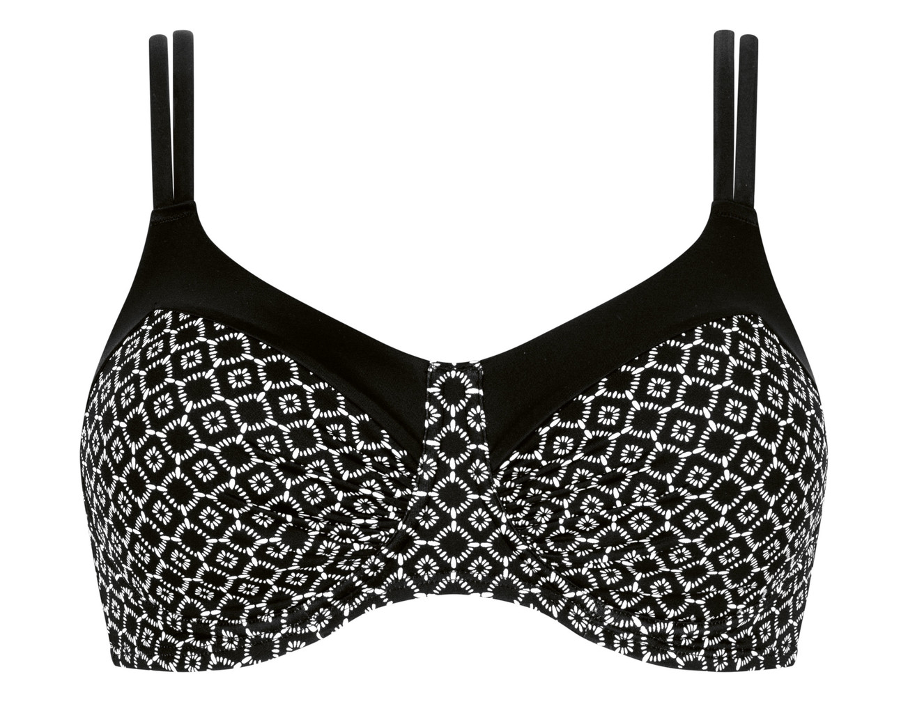 Amoena Ayon prothese bikinitop zonder beugel zwart wit Bodyfashion Born