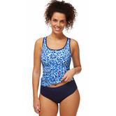 Ice Flowers prothese Tankinitop zonder beugel print frozen kleur nacht blauw