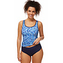 Ice Flowers prothese Tankinitop zonder beugel print frozen kleur nacht blauw
