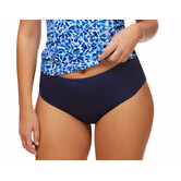 Amoena  Ice Flowers  hoge  bikinislip  kleur nachtblauw