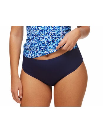 Amoena Ice Flowers  hoge  bikinislip  kleur nachtblauw